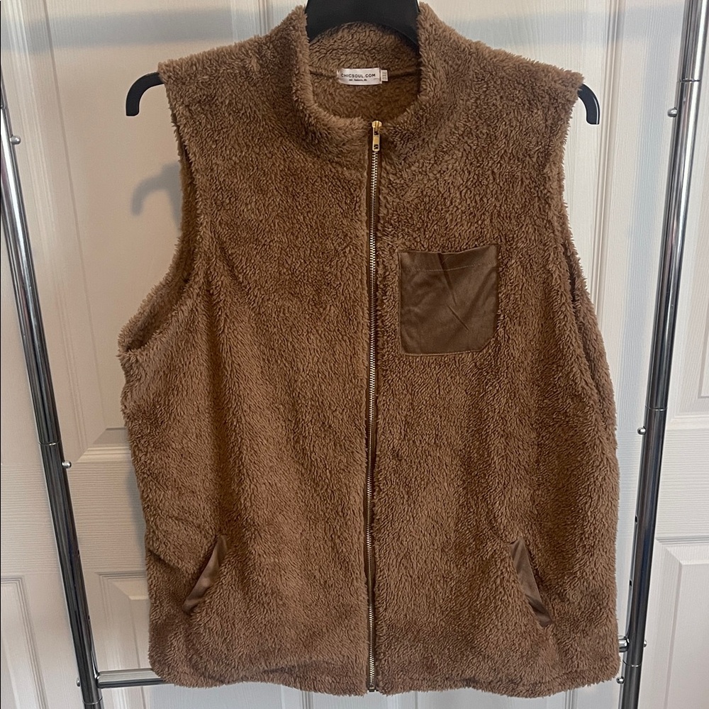 PLUS Brown Fleece Vest